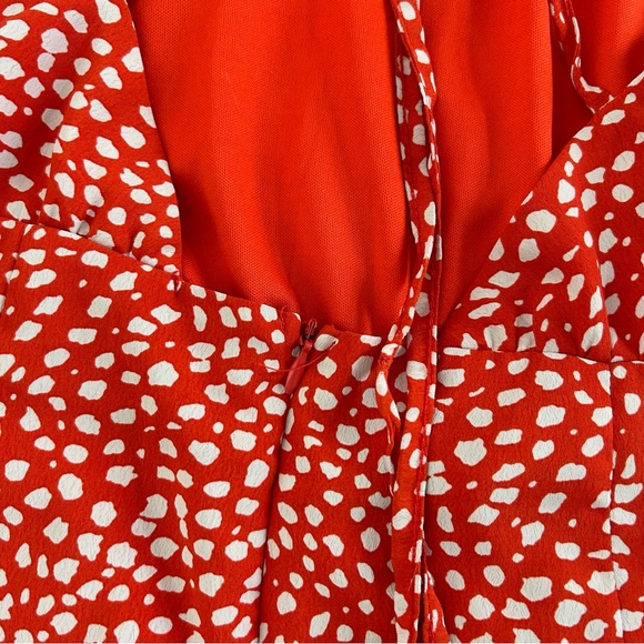 Orange/White Halter Romper - Picture 5 of 6